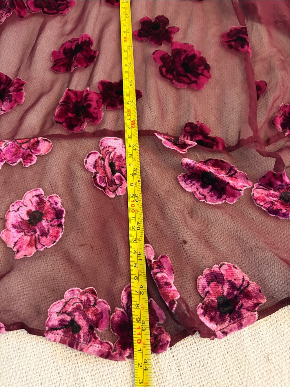 for Love & Lemons Silk-Blend Sophie Velvet Floral Skirt Pansy - Small - Picture 15 of 16